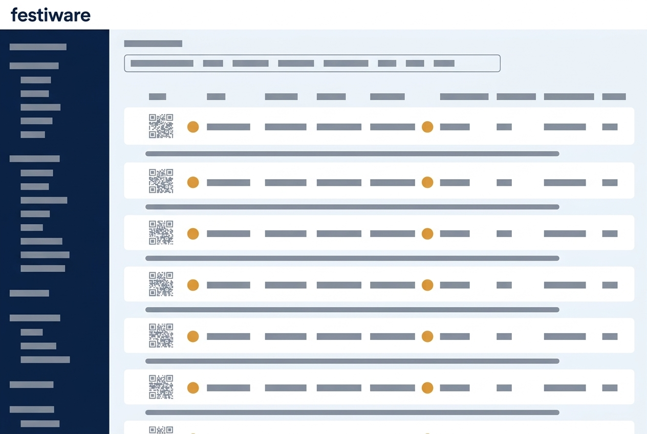 Produktansicht: Ticketing in festiware